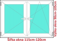 Okna O+OS SOFT šířka 115 a 120cm x výška 90-105cm